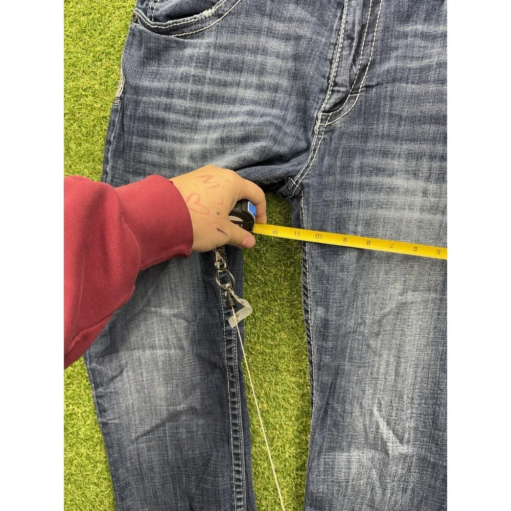 BKE Jeans Mens 36 R Tyler Straight Leg Dark Wash Buckle Stretch Denim Y2K Casual